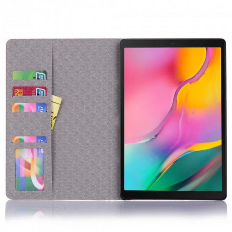 Capa De Couro Para Samsung Galaxy Tab A7 (2020) Efeito Pele De Crocodilo