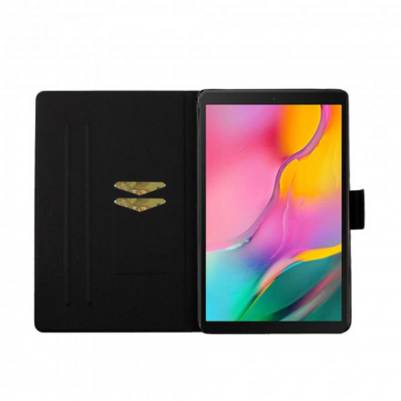 Capa De Couro Para Samsung Galaxy Tab A7 (2020) Elemento Lantejoulas