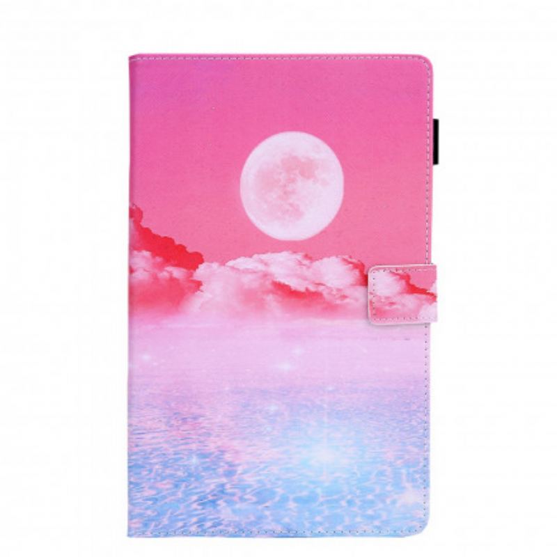 Capa De Couro Para Samsung Galaxy Tab A7 (2020) Paisagem De Sonho