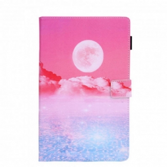 Capa De Couro Para Samsung Galaxy Tab A7 (2020) Paisagem De Sonho