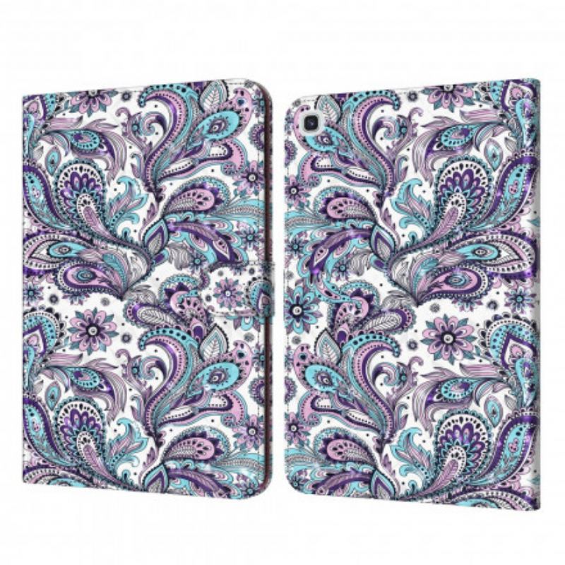 Capa De Couro Para Samsung Galaxy Tab A7 (2020) Paisley