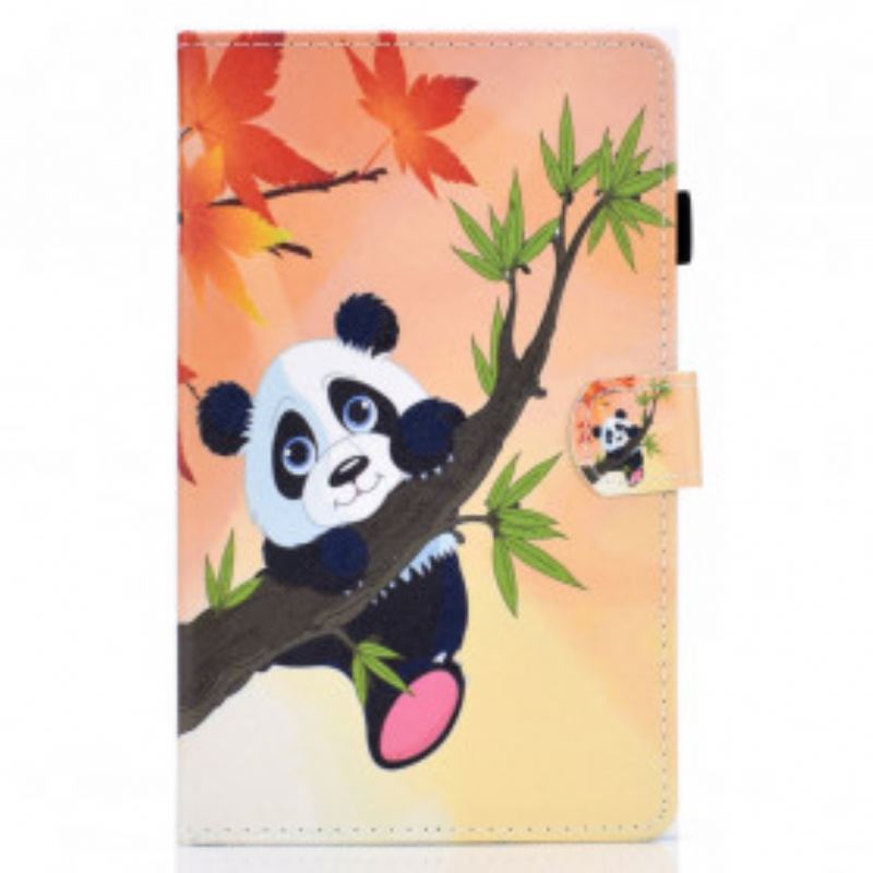 Capa De Couro Para Samsung Galaxy Tab A7 (2020) Panda Fofo