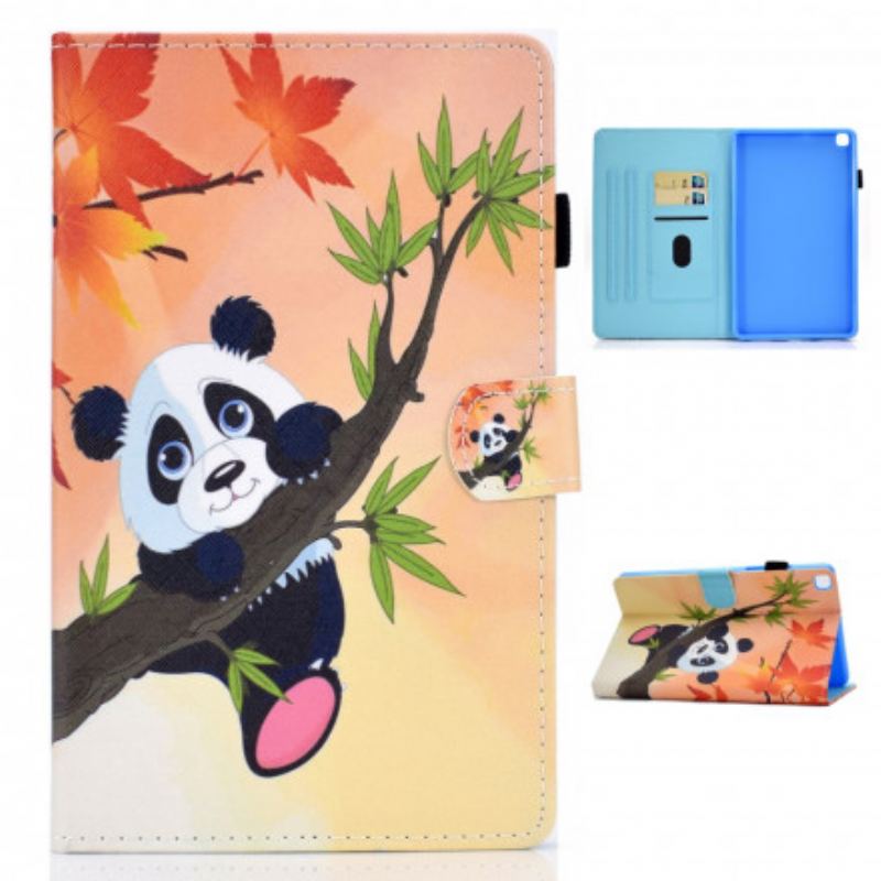 Capa De Couro Para Samsung Galaxy Tab A7 (2020) Panda Fofo