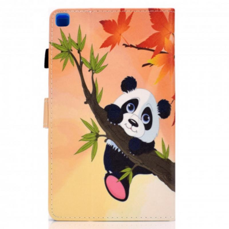 Capa De Couro Para Samsung Galaxy Tab A7 (2020) Panda Fofo