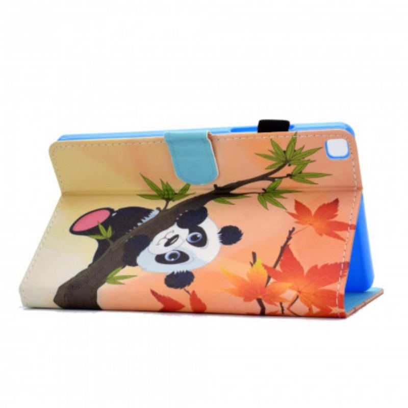 Capa De Couro Para Samsung Galaxy Tab A7 (2020) Panda Fofo