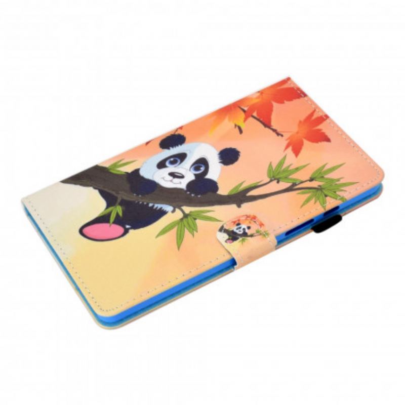 Capa De Couro Para Samsung Galaxy Tab A7 (2020) Panda Fofo