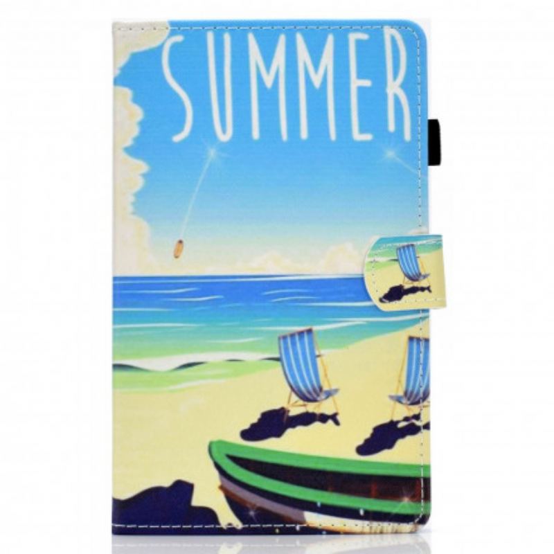 Capa De Couro Para Samsung Galaxy Tab A7 (2020) Praia