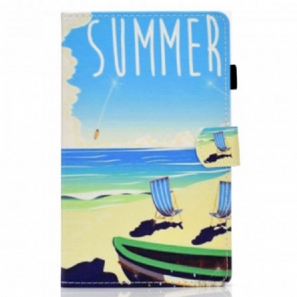 Capa De Couro Para Samsung Galaxy Tab A7 (2020) Praia