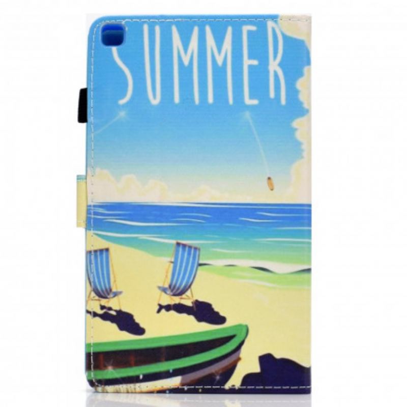 Capa De Couro Para Samsung Galaxy Tab A7 (2020) Praia