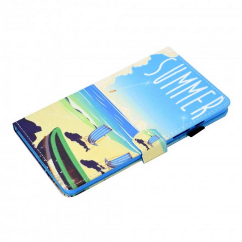 Capa De Couro Para Samsung Galaxy Tab A7 (2020) Praia