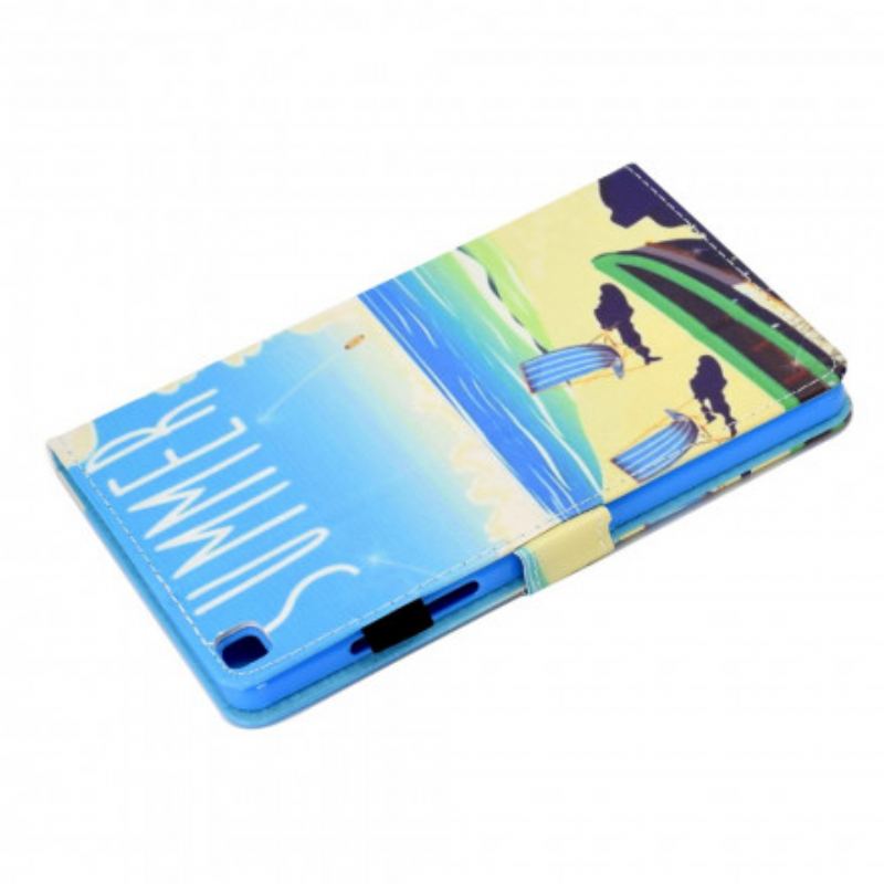 Capa De Couro Para Samsung Galaxy Tab A7 (2020) Praia