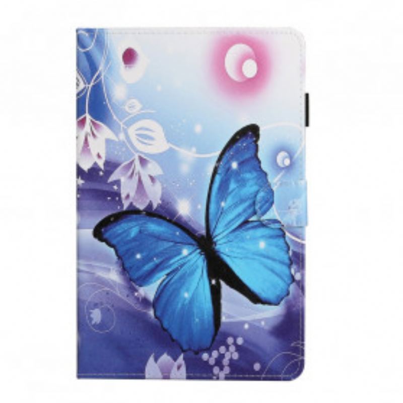 Capa Em Pele Para Samsung Galaxy Tab A7 (2020) Mariposa Lunar