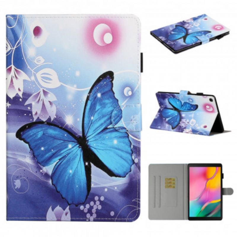 Capa Em Pele Para Samsung Galaxy Tab A7 (2020) Mariposa Lunar