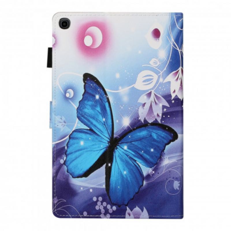 Capa Em Pele Para Samsung Galaxy Tab A7 (2020) Mariposa Lunar