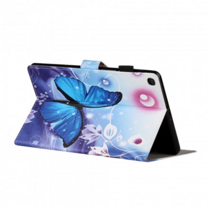 Capa Em Pele Para Samsung Galaxy Tab A7 (2020) Mariposa Lunar