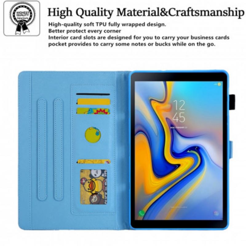 Capa Em Pele Para Samsung Galaxy Tab A7 (2020) Mármore Geométrico