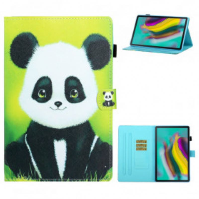 Capa Em Pele Para Samsung Galaxy Tab A7 (2020) Panda Fofo