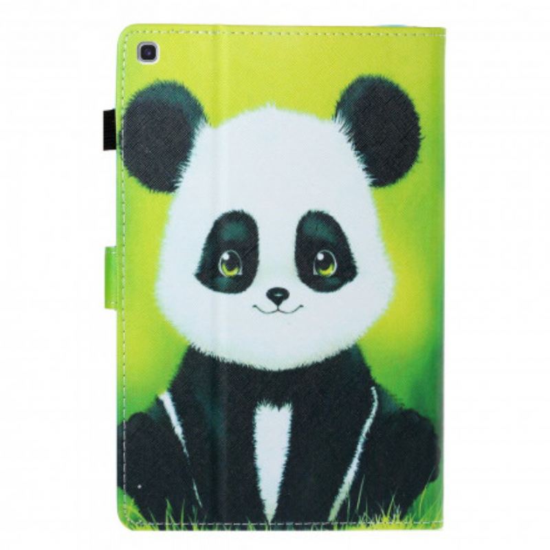 Capa Em Pele Para Samsung Galaxy Tab A7 (2020) Panda Fofo