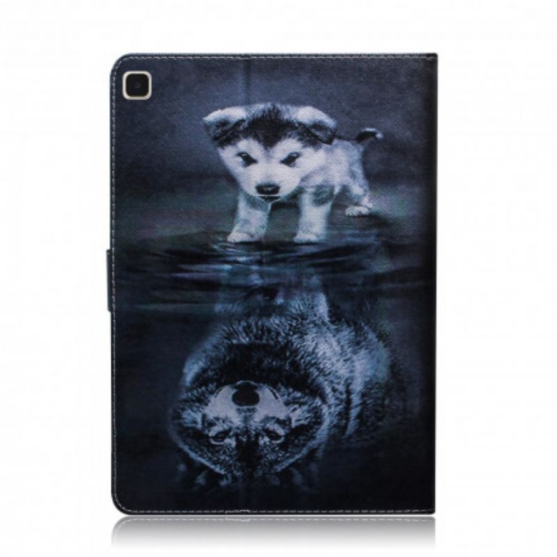 Capa Em Pele Para Samsung Galaxy Tab A7 (2020) Sonho De Cachorrinho