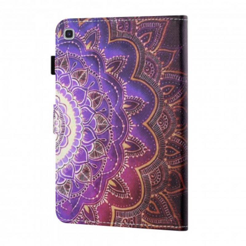 Capa Flip Para Samsung Galaxy Tab A7 (2020) Arte Mandala