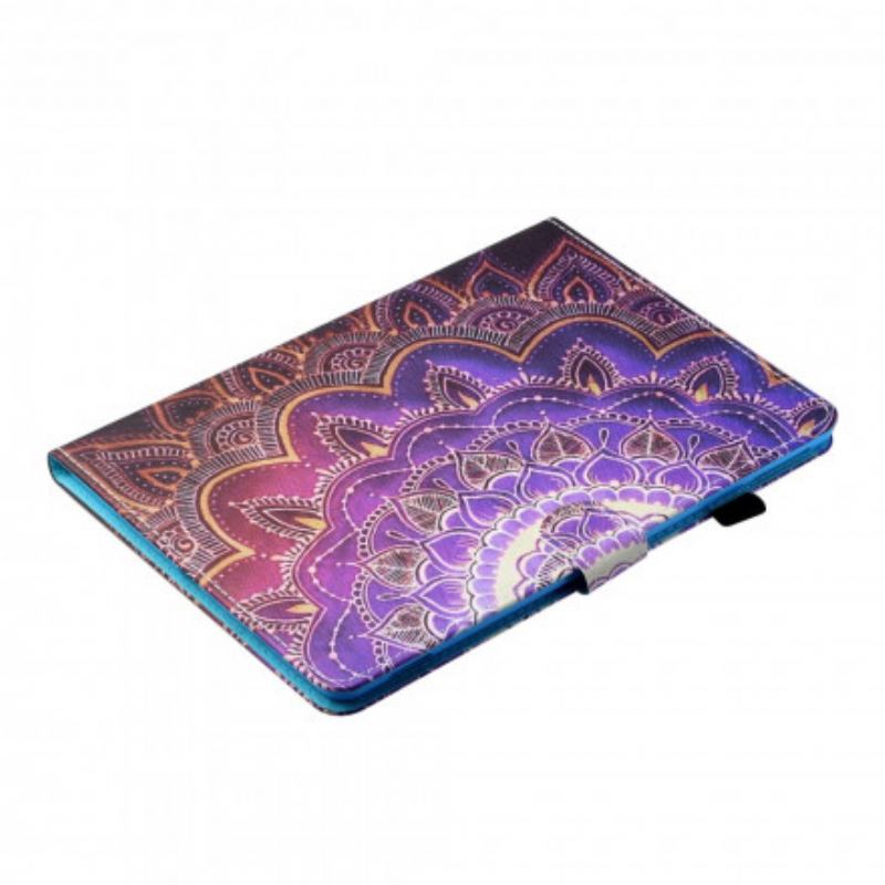 Capa Flip Para Samsung Galaxy Tab A7 (2020) Arte Mandala