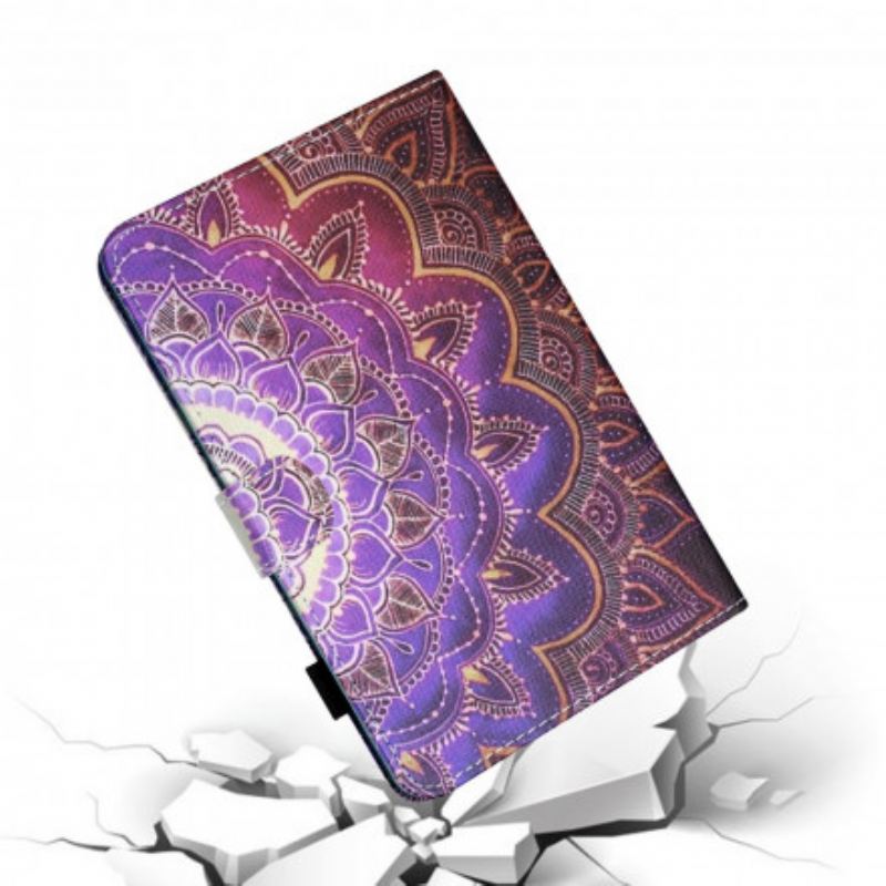 Capa Flip Para Samsung Galaxy Tab A7 (2020) Arte Mandala