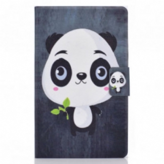 Capa Flip Para Samsung Galaxy Tab A7 (2020) Bebê Panda