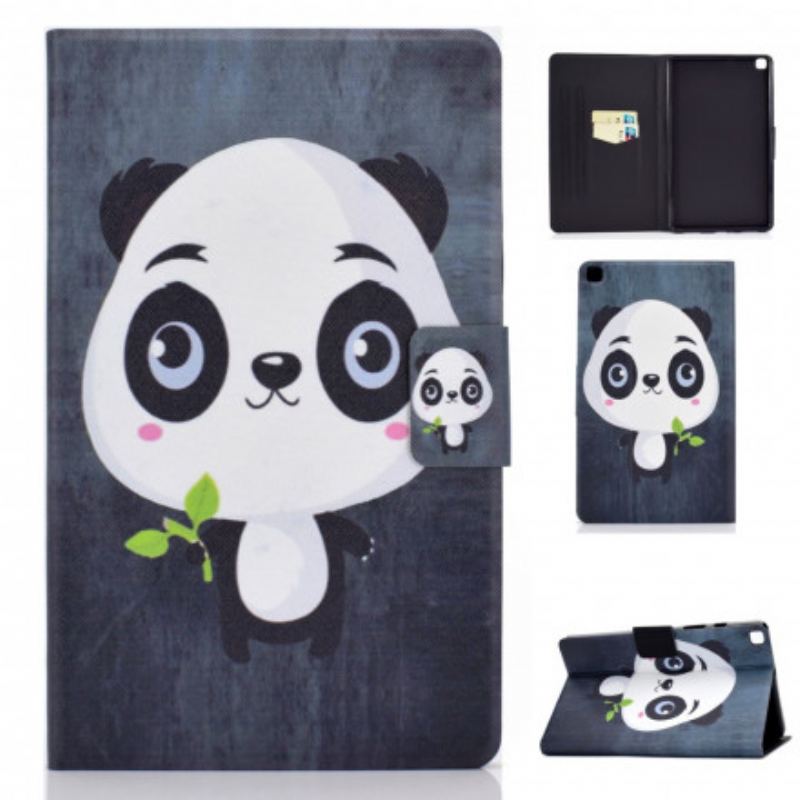 Capa Flip Para Samsung Galaxy Tab A7 (2020) Bebê Panda