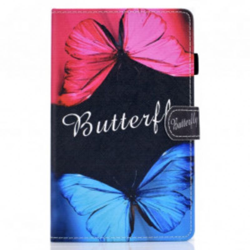 Capa Flip Para Samsung Galaxy Tab A7 (2020) Borboleta