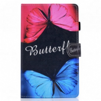 Capa Flip Para Samsung Galaxy Tab A7 (2020) Borboleta