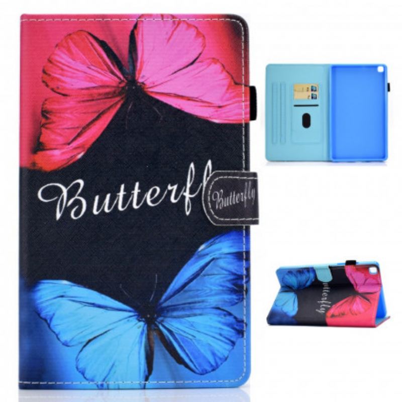 Capa Flip Para Samsung Galaxy Tab A7 (2020) Borboleta