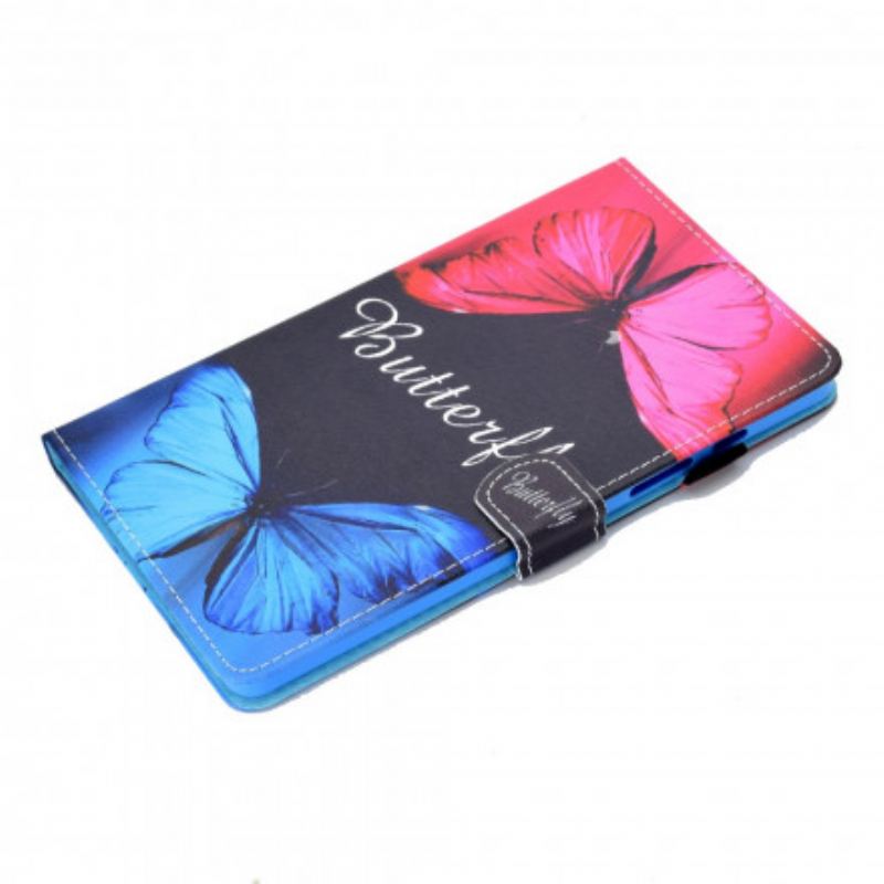 Capa Flip Para Samsung Galaxy Tab A7 (2020) Borboleta