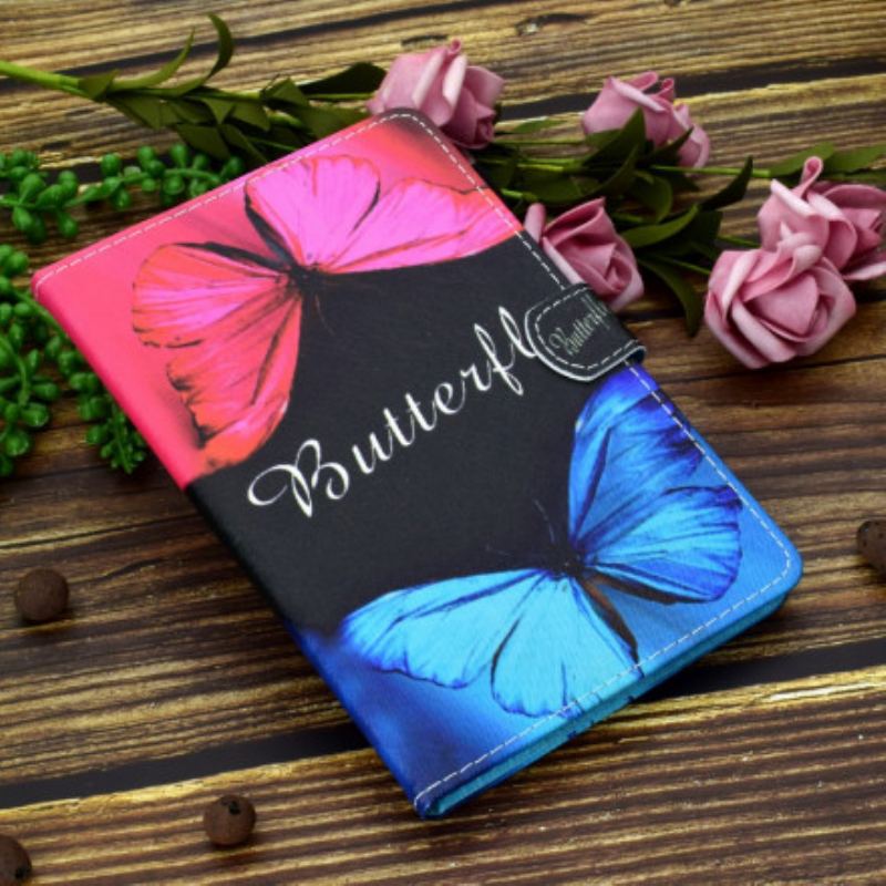 Capa Flip Para Samsung Galaxy Tab A7 (2020) Borboleta