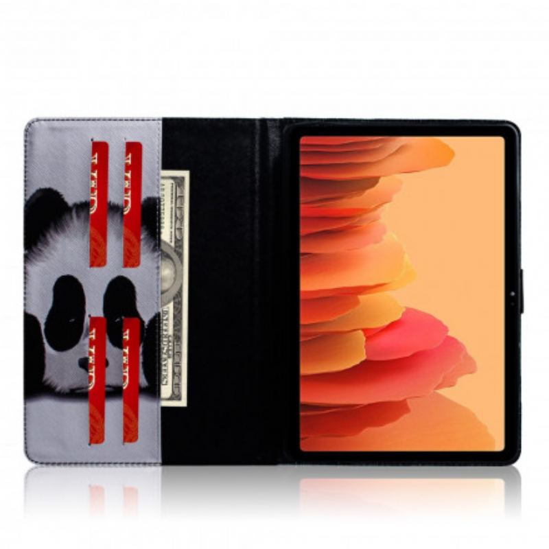 Capa Flip Para Samsung Galaxy Tab A7 (2020) Cabeça De Panda