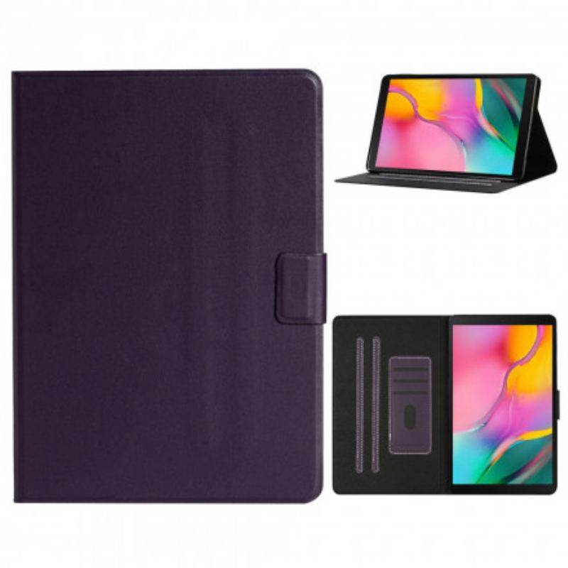 Capa Flip Para Samsung Galaxy Tab A7 (2020) Couro Falso Clássico