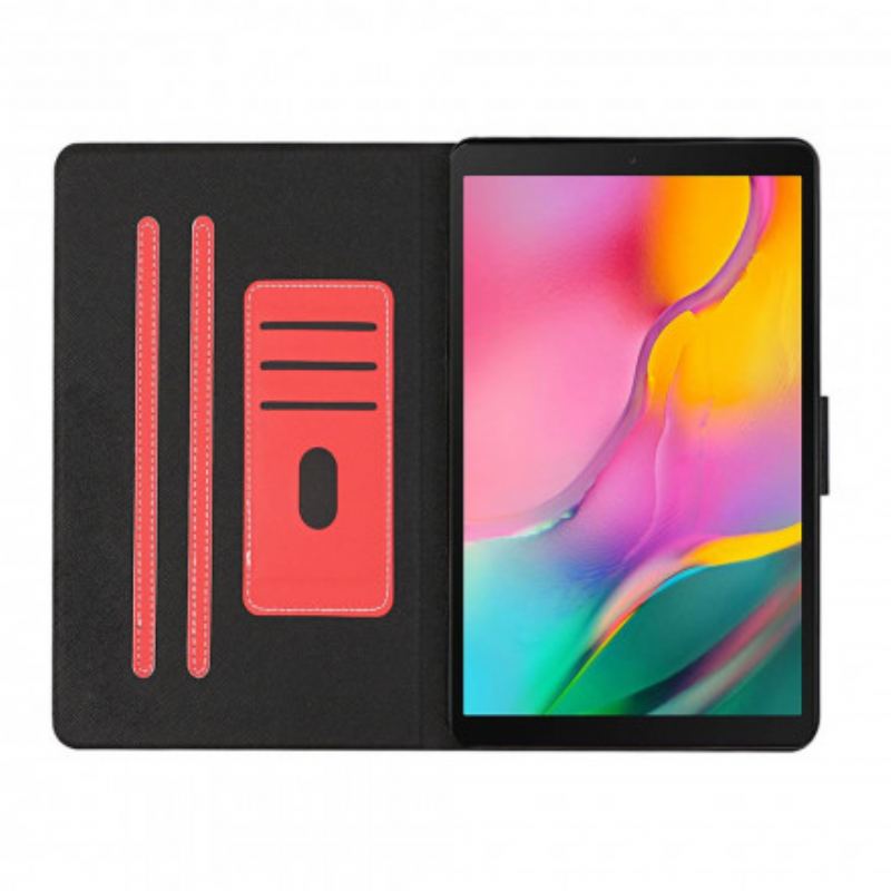 Capa Flip Para Samsung Galaxy Tab A7 (2020) Couro Falso Clássico