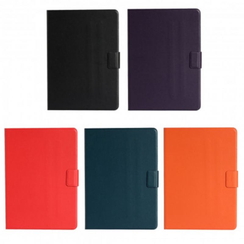 Capa Flip Para Samsung Galaxy Tab A7 (2020) Couro Falso Clássico