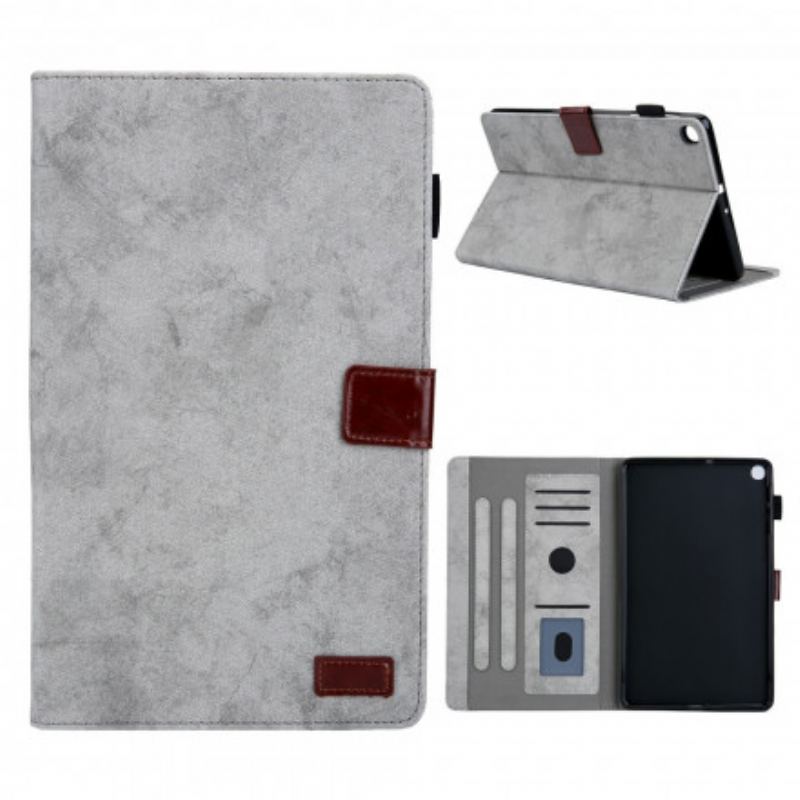 Capa Flip Para Samsung Galaxy Tab A7 (2020) Estilo Clássico De Couro