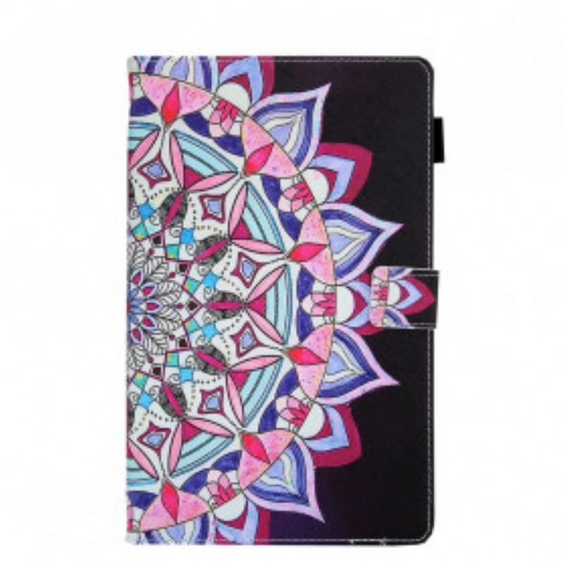 Capa Flip Para Samsung Galaxy Tab A7 (2020) Mandala Gráfica