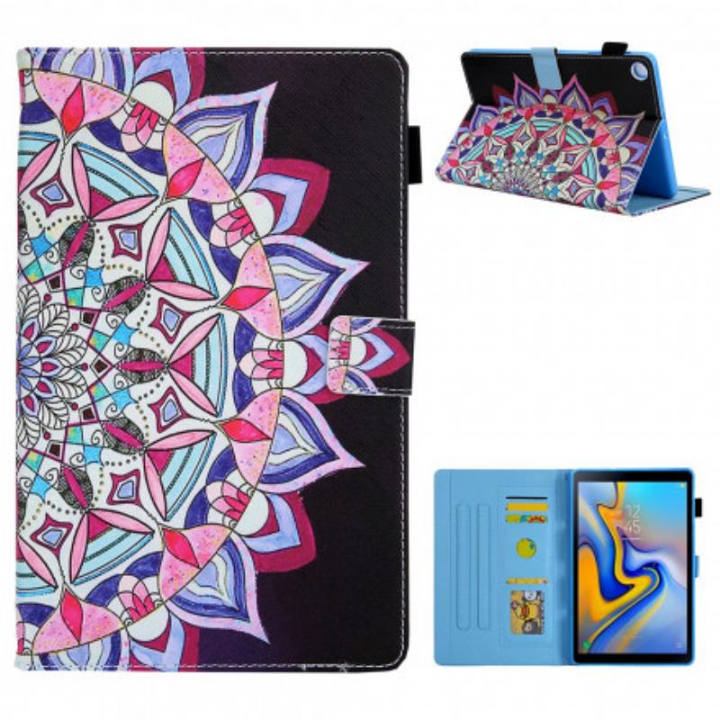 Capa Flip Para Samsung Galaxy Tab A7 (2020) Mandala Gráfica