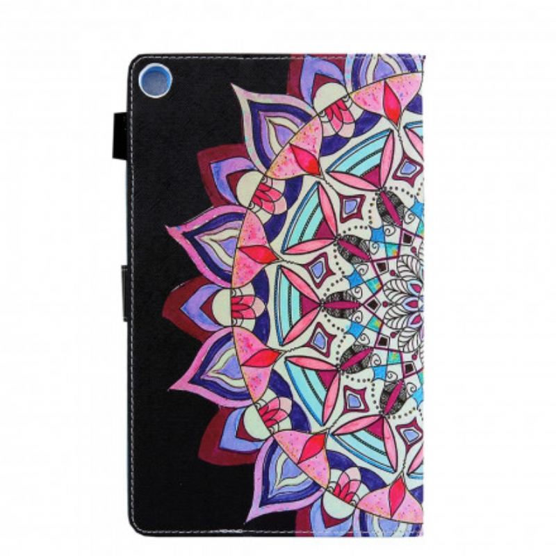 Capa Flip Para Samsung Galaxy Tab A7 (2020) Mandala Gráfica