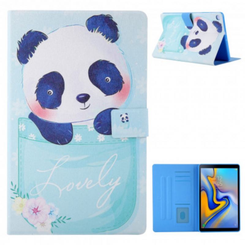 Capa Flip Para Samsung Galaxy Tab A7 (2020) Panda Fofo