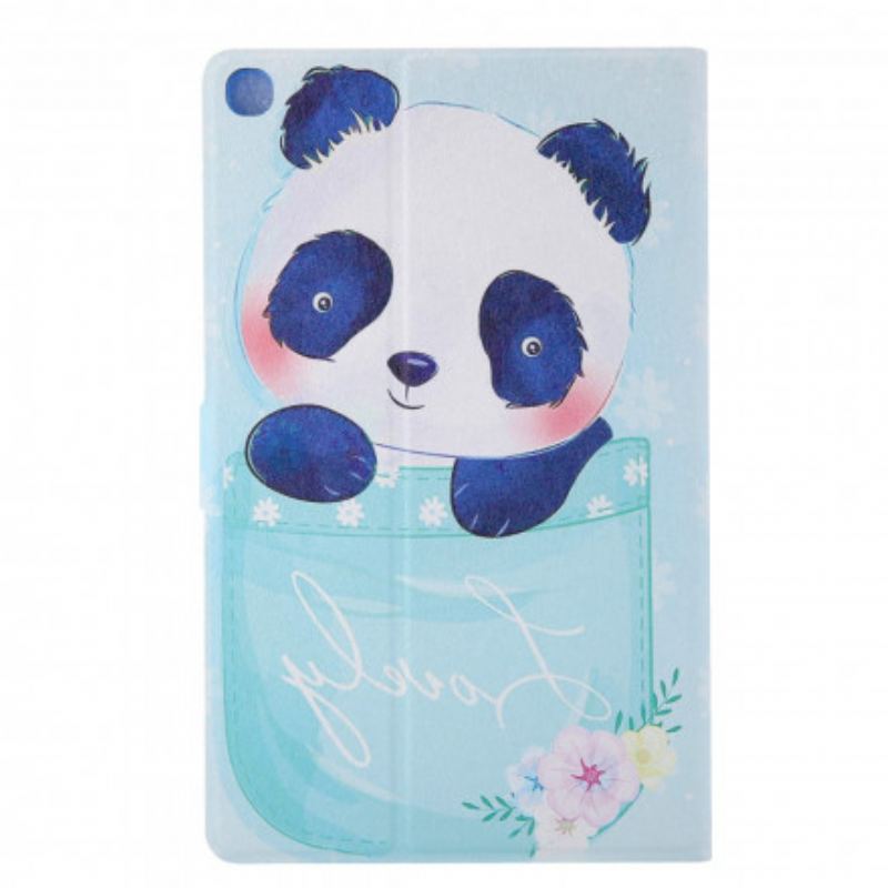 Capa Flip Para Samsung Galaxy Tab A7 (2020) Panda Fofo