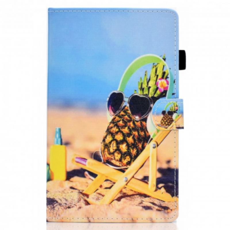 Capa Flip Para Samsung Galaxy Tab A7 (2020) Praia Divertida