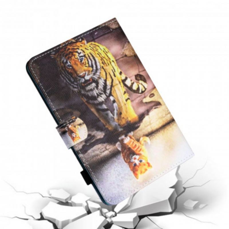 Capa Folio Para Samsung Galaxy Tab A7 (2020) Arte De Gatinho