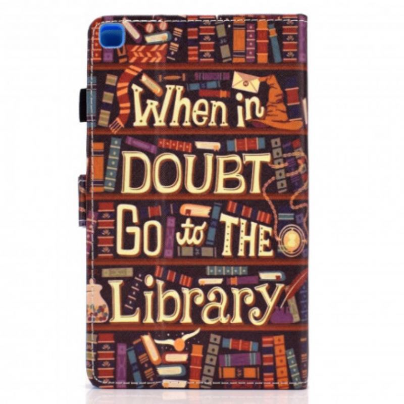 Capa Folio Para Samsung Galaxy Tab A7 (2020) Biblioteca