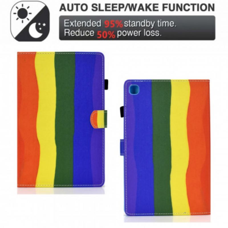 Capa Folio Para Samsung Galaxy Tab A7 (2020) Colorida