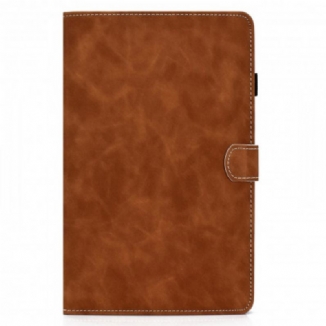 Capa Folio Para Samsung Galaxy Tab A7 (2020) Efeito Couro Design Vintage