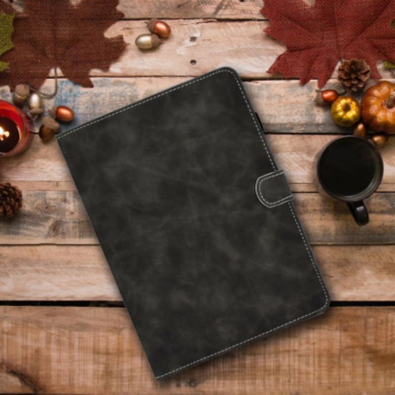 Capa Folio Para Samsung Galaxy Tab A7 (2020) Efeito Couro Design Vintage