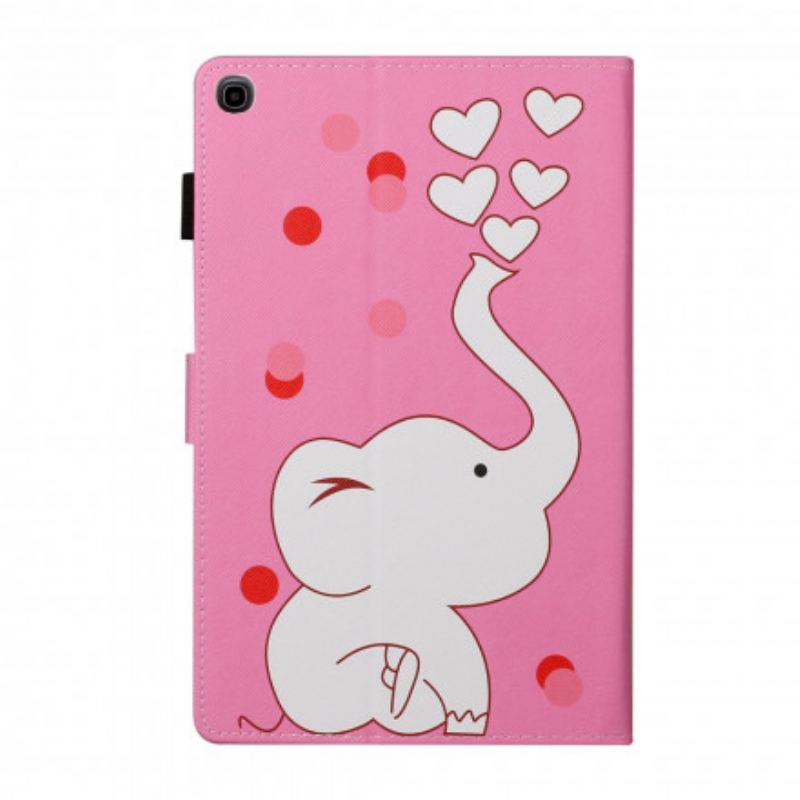 Capa Folio Para Samsung Galaxy Tab A7 (2020) Elefante Apaixonado